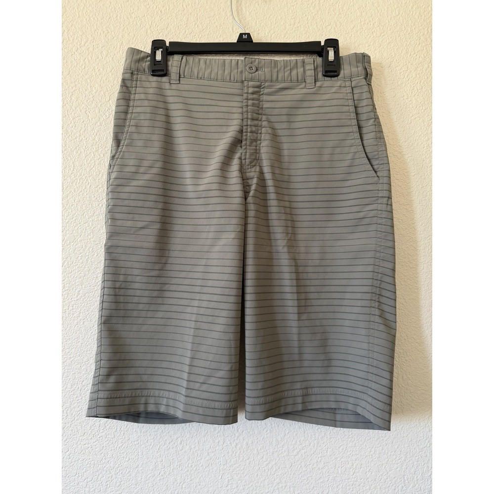Nike Golf 30 Gray Stripe Dri Fit Stretch Golf Shorts Performance - Picture 2 of 15